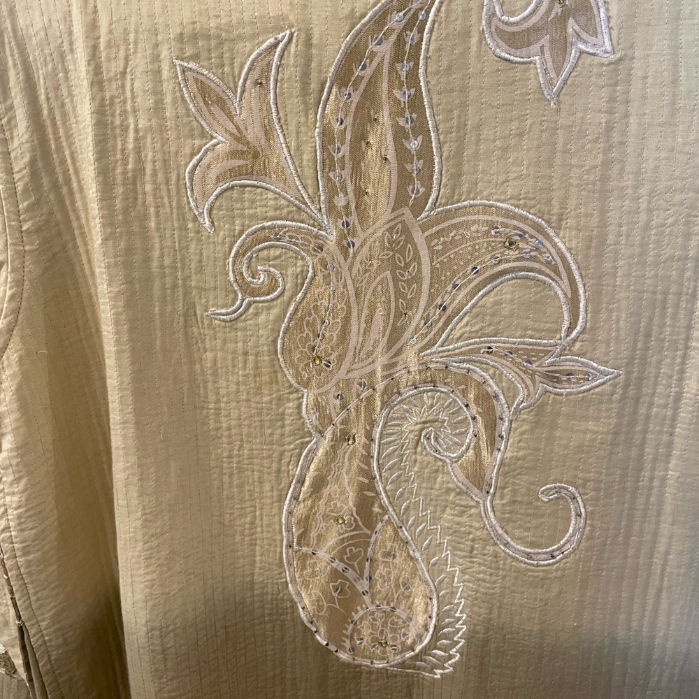 Vintage Flashback Patchwork Button-Up Jacket, Uni… - image 4